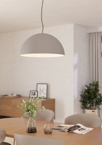 Eglo 900697 - Luster na lanku GAETANO 1xE27/40W/230V šedá