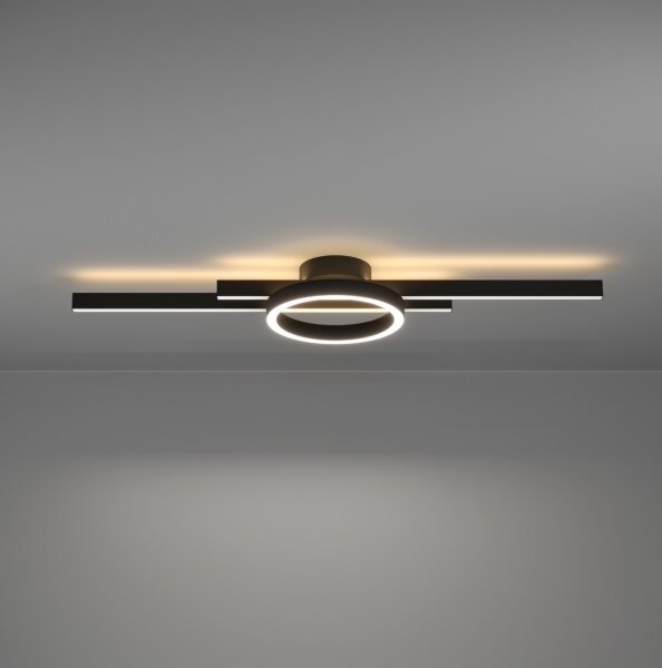 Eglo 900953-LED RGBW Stmievateľné stropné svietidlo AMANDOLO 23,5W/230V čierna + DO