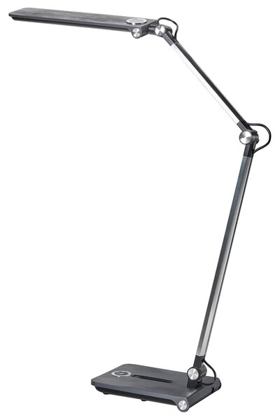 Stolná LED lampa sivá syntetický materiál 3 režimy teploty svetla so stmievačom dotyková nastaviteľná kancelária