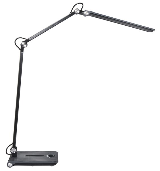 Stolná LED lampa sivá syntetický materiál 3 režimy teploty svetla so stmievačom dotyková nastaviteľná kancelária