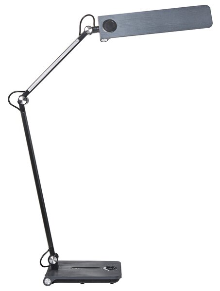 Stolná LED lampa sivá syntetický materiál 3 režimy teploty svetla so stmievačom dotyková nastaviteľná kancelária