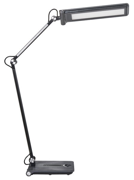 Stolná LED lampa sivá syntetický materiál 3 režimy teploty svetla so stmievačom dotyková nastaviteľná kancelária