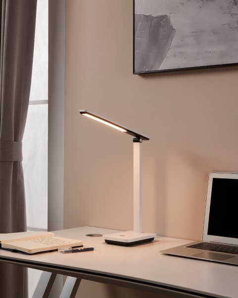 Eglo 900956-LED Stmievateľná nabíjacia stolná lampa INIESTA 3,6W/5V 1800mAh biela
