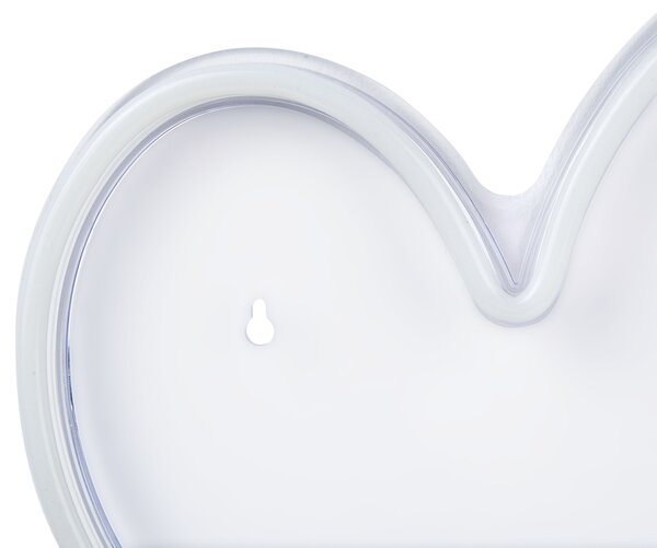 Súprava 3 neónových nástenných LED dekorácií ružová PVC materiál dekoratívne svietidlo na batérie