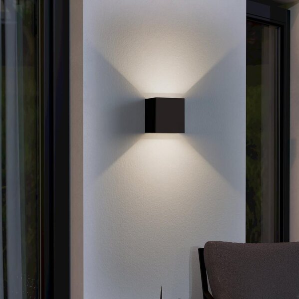 Eglo 901064 - LED Vonkajšie nástenné svietidlo CALPINO 2xLED/2,8W/230V IP54 čierna
