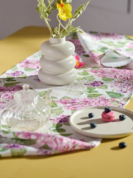 Sinsay - Stolový behúň s kvetinovým motívom - levanduľová
