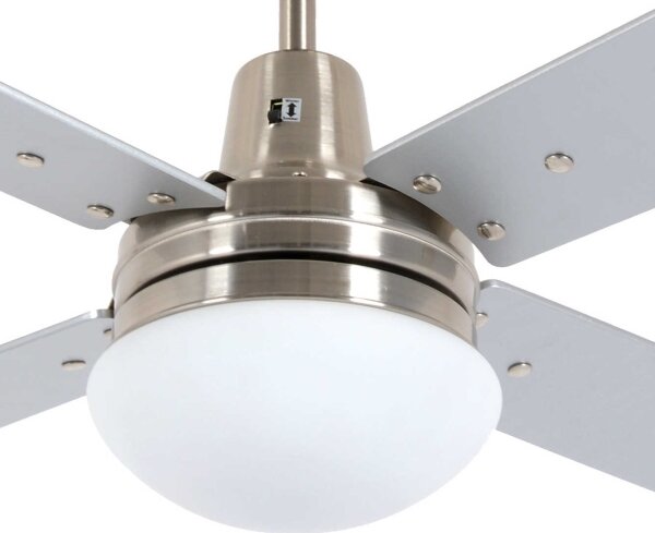 Lucci Air 210334 - Stropný ventilátor AIRFUSION 1xE27/60W/230V drevo/chróm + DO