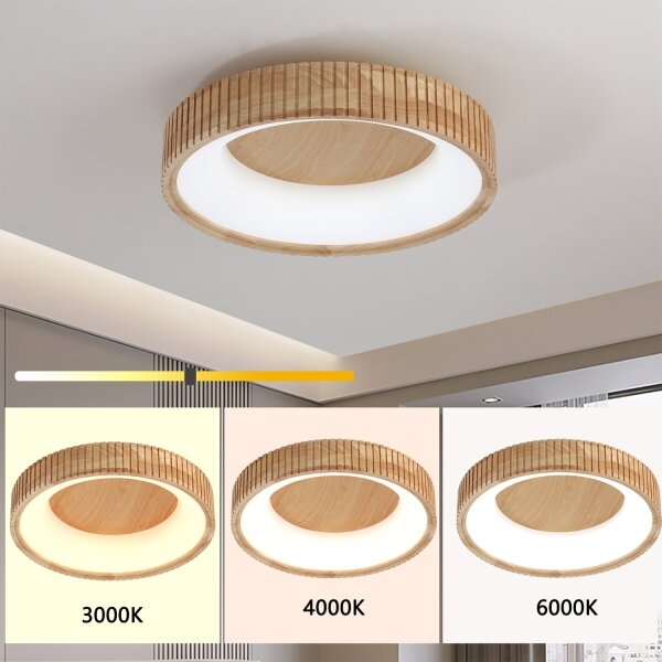 Brilagi - LED stropné svietidlo FALCON WOOD MODERN LED/30W/230V pr. 45 cm drevo
