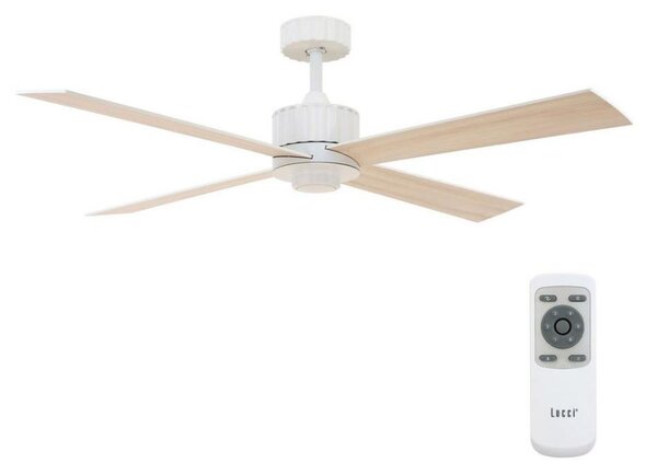 Lucci air 213171 - LED Stropný ventilátor NEWPORT drevo/biela/béžová + DO