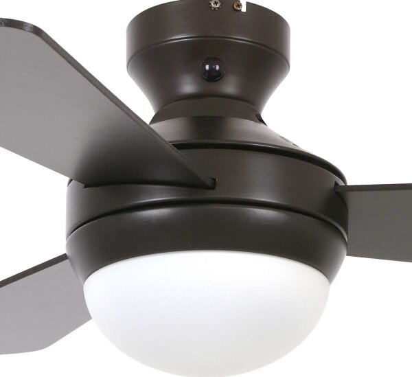 Lucci Air 512311- Stropný ventilátor AIRLIE HUGGER 2xE27/15W/230V drevo/hnědá+DO