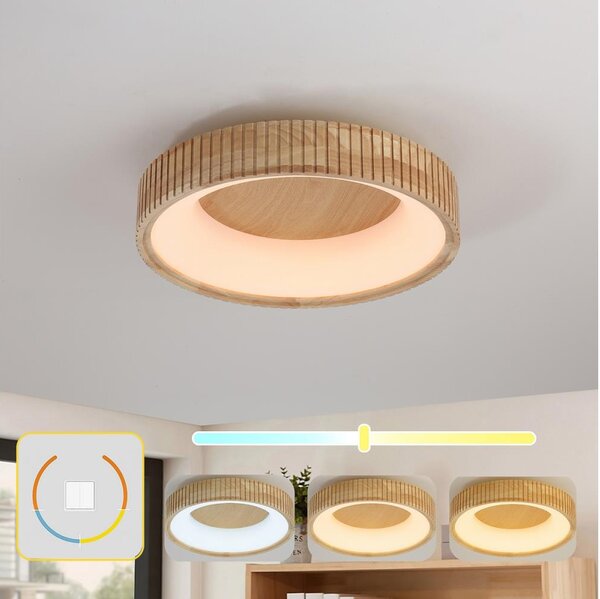 Brilagi - LED stropné svietidlo FALCON WOOD MODERN LED/30W/230V pr. 45 cm drevo