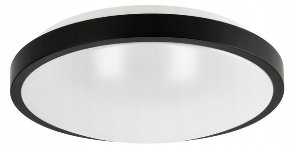 ECOLIGHT Okrúhly LED stropný panel - 2xE27 - čierny