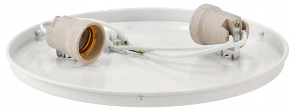 ECOLIGHT Okrúhly LED stropný panel - 2xE27 - čierny
