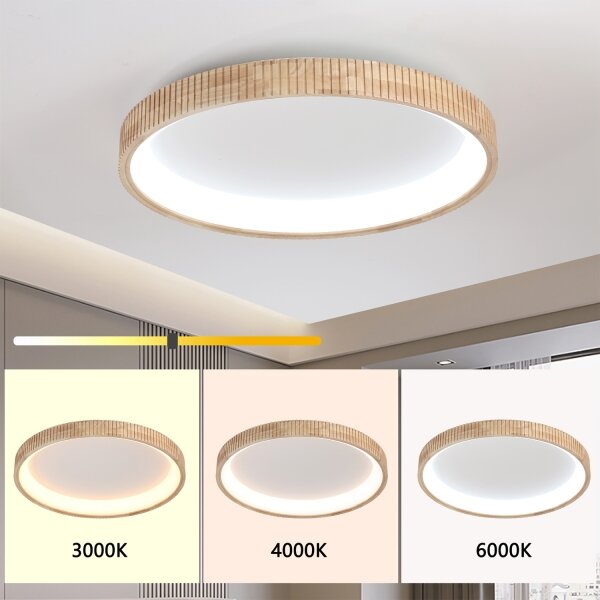 Brilagi - LED stropné svietidlo FALCON WOOD MODERN LED/60W/230V priemer 80 cm, drevené prevedenie