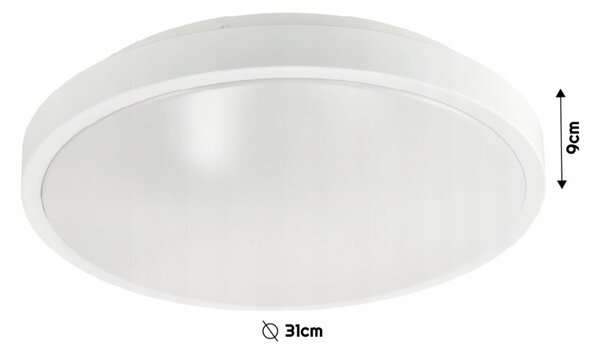 ECOLIGHT Okrúhle LED stropné svietidlo - 2xE27 - biele