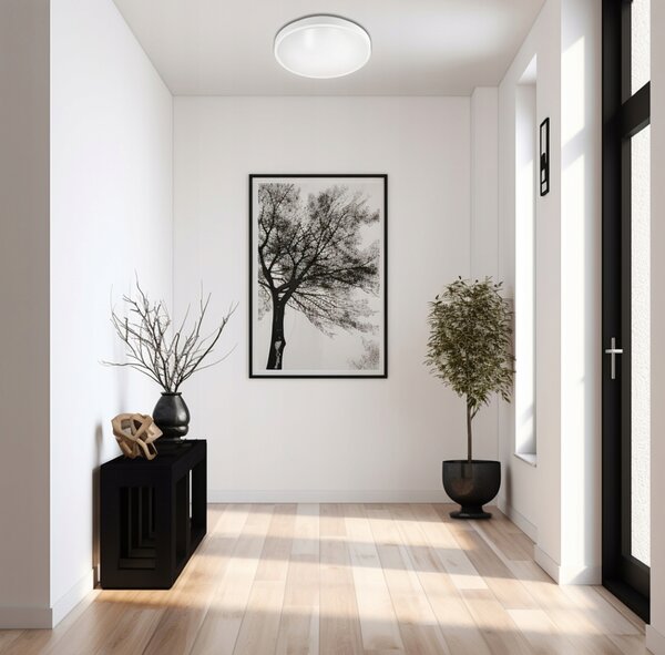 ECOLIGHT Okrúhle LED stropné svietidlo - 2xE27 - biele