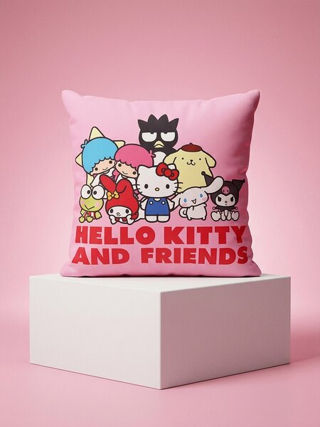 Sinsay - Obliečka na vankúš Hello Kitty and Friends - pastelová ružová