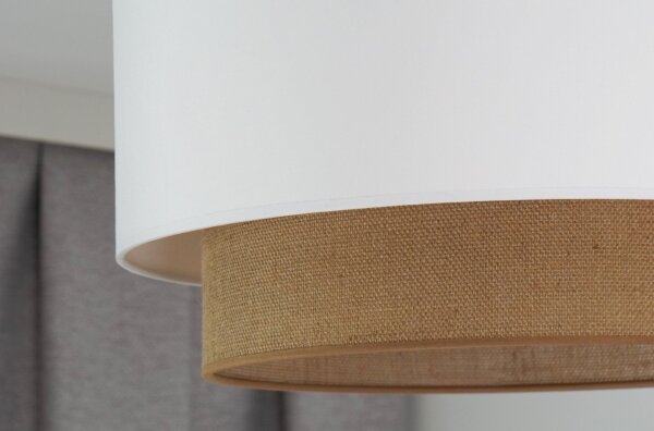 Duolla - Prisadený luster BOHO 1xE27/15W/230V pr. 45 cm biela/hnedá