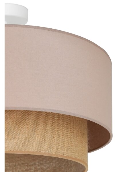 Duolla - Prisadený luster BOHO 1xE27/15W/230V pr. 45 cm béžová/hnedá