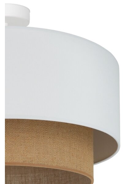 Duolla - Prisadený luster BOHO 1xE27/15W/230V pr. 45 cm biela/hnedá
