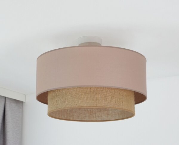 Duolla - Prisadený luster BOHO 1xE27/15W/230V pr. 45 cm béžová/hnedá