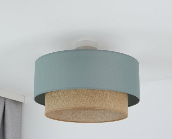 Duolla - Prisadený luster BOHO 1xE27/15W/230V pr. 45 cm zelená/hnedá