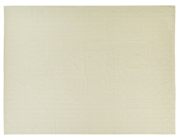 Prikrývka na posteľ béžová bavlna 150 x 200 cm geometrický vzor deka pléd klasický štýl spálňa