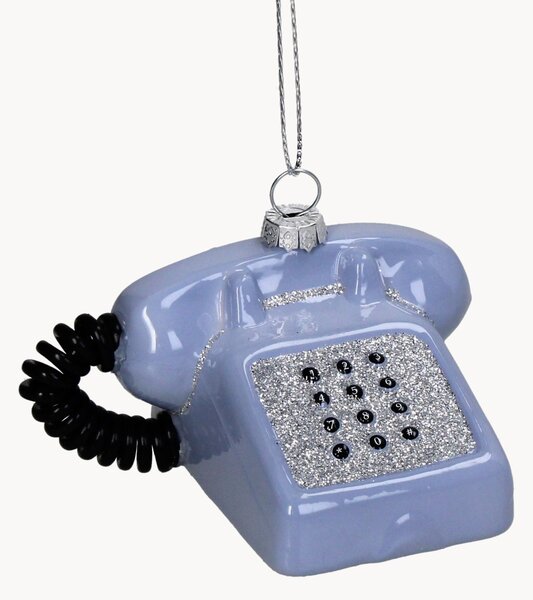 Sklenená vianočná ozdoba Retro Phone