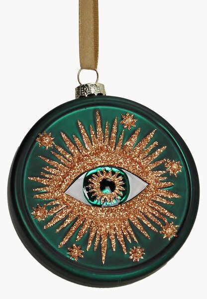 Sklenené vianočné ozdoby Eye, 2 ks