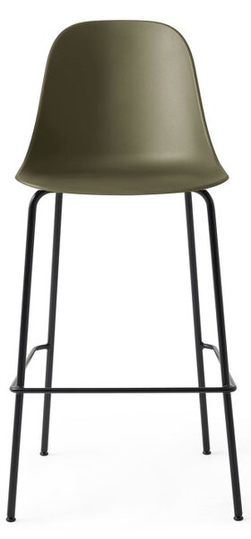 Audo Copenhagen Barová stolička Harbour Side Chair 63 cm, olive/black steel