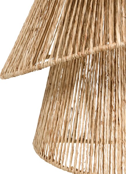 Závesná lampa prírodná jutové tienidlo čierna kovová objímka na žiarovku boho stropné svietidlo obývačka spálňa chodba