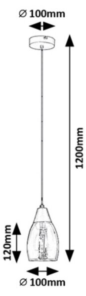 Rabalux 72181 - Luster na lanku ILMARI 1xE27/15W/230V