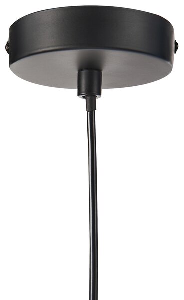 Závesná lampa hnedá ľan látkové tienidlo osvetlenie moderný štýl obývacia izba jedáleň