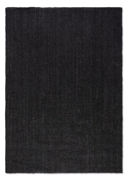 Hanse Home , Kusový koberec Bouclé Jute 105976 Black, 120x170, čierna, chodba / predsieň