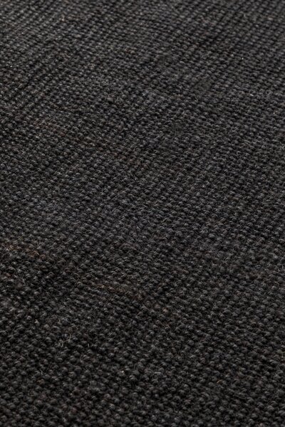 Hanse Home , Kusový koberec Bouclé Jute 105976 Black, 120x170, čierna, chodba / predsieň