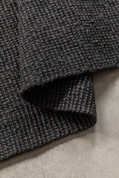 Hanse Home , Kusový koberec Bouclé Jute 105976 Black, 120x170, čierna, chodba / predsieň