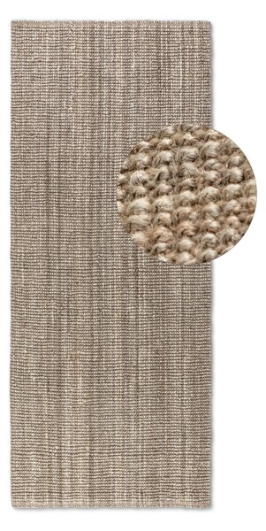 Hanse Home , Behúň Bouclé Jute 105975 Grey Brown, 80x200, hnedá, chodba / predsieň
