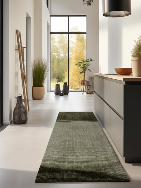 Hanse Home , Behúň Bouclé Jute 105977 Jungle Green, 80x200, zelená, chodba / predsieň