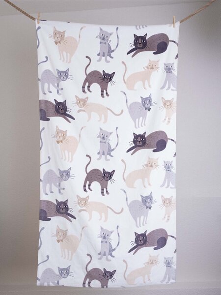 Osuška 90 x 170 cm - Mačičky