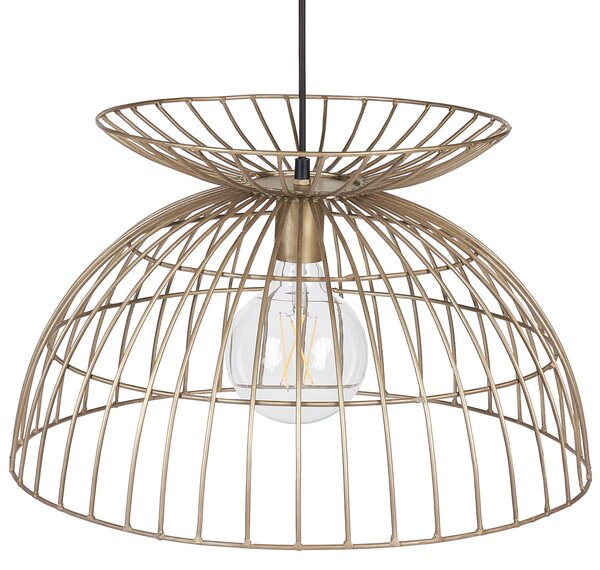Závesná lampa mosadzná farba kovové železné otvorené tienidlo moderný dizajn