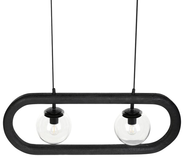 Závesná lampa čierna prírodné mangové stropné svietidlo boho industriálny štýl ručne vyrobené bytové doplnky