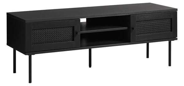 Čierny TV stolík v dekore duba 120x43 cm Pensacola – Unique Furniture