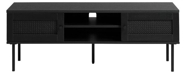 Čierny TV stolík v dekore duba 120x43 cm Pensacola – Unique Furniture