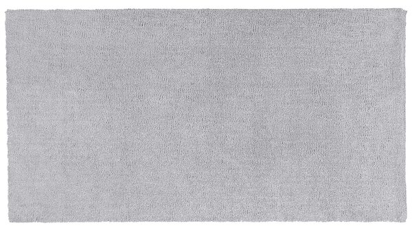 Koberec svetlosivý 80 x 150 cm moderný všívaný strojom obdĺžnikový huňatý s vysokým vlasom