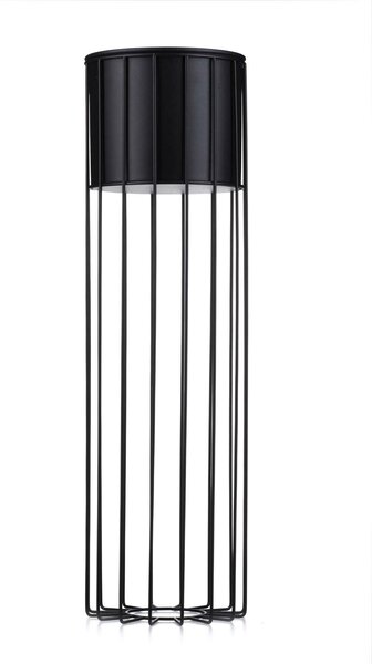 KOVOVÝ KVETINÁČ SO STOJANOM GLAM 70X20 CM ČIERNA