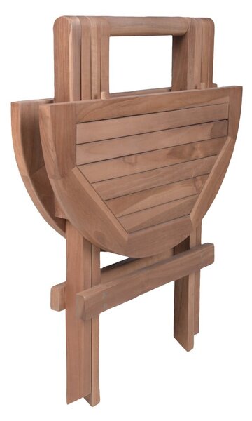 Okrúhly záhradný jedálenský stôl z teakového dreva ø 50 cm Luang – Garden Pleasure