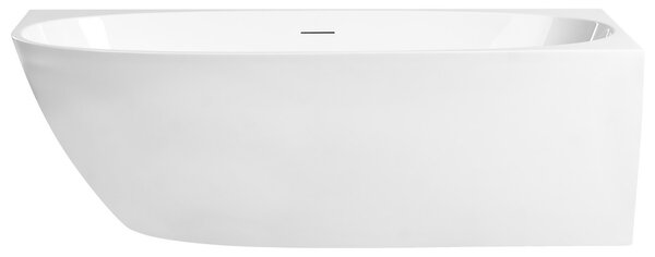 Ľavá rohová vaňa lesklá biela akrylová 170 x 80 cm klasická povrchová úprava moderný štýl kúpeľňa