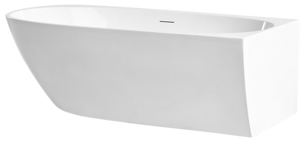 Ľavá rohová vaňa lesklá biela akrylová 170 x 80 cm klasická povrchová úprava moderný štýl kúpeľňa