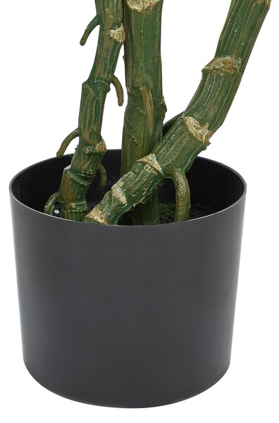 Umelá rastlina v kvetináči monstera zelená a čierna syntetický materiál 135 cm dekorácie príslušenstvo