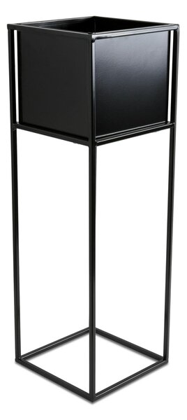 KOVOVÝ KVETINÁČ SO STOJANOM PLAIN 70X24 CM ČIERNA